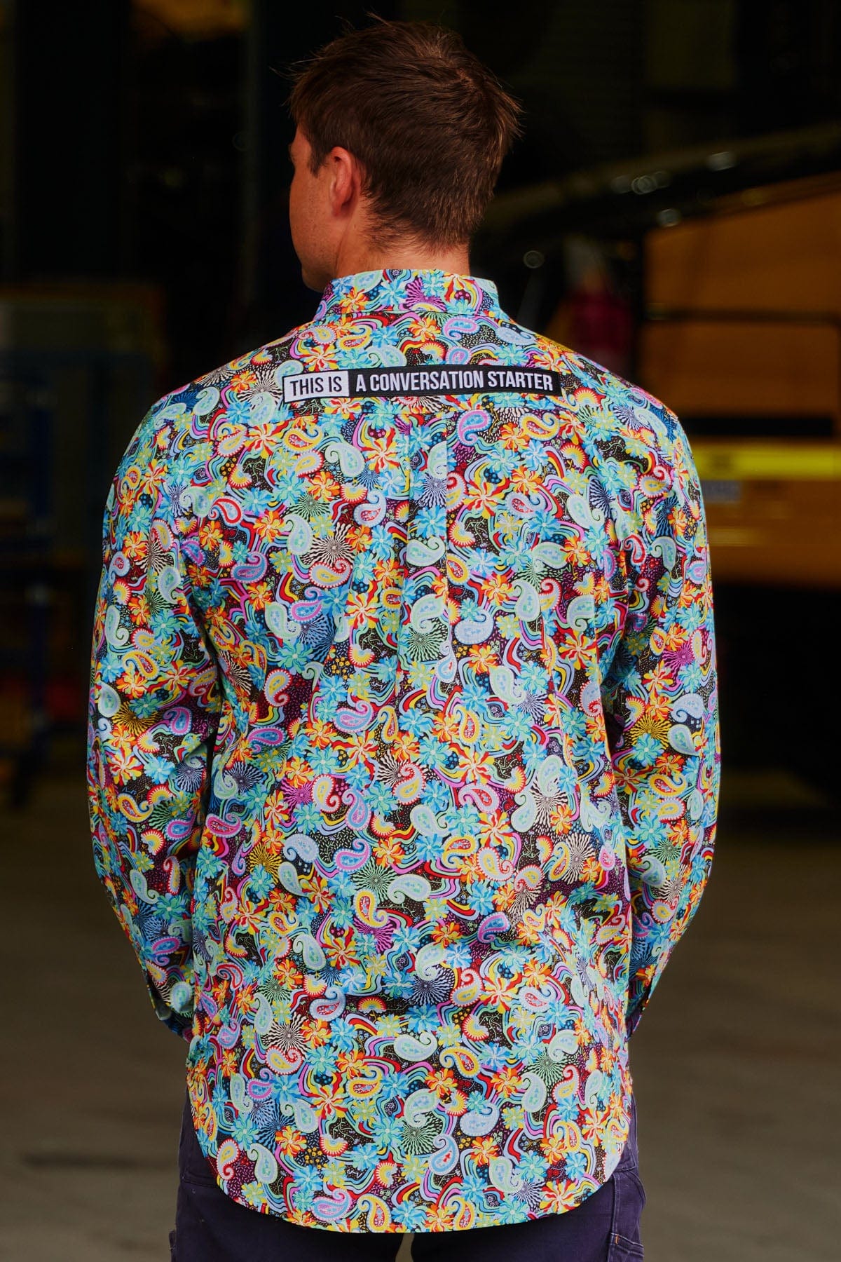 Men's Austin Flowers Long Sleeve Ultralight Workshirt
