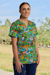 TradeMutt Scrubs Hot Diggity Dawg Unisex Scrub Top Hot Diggity Dawg Unisex Scrub Top