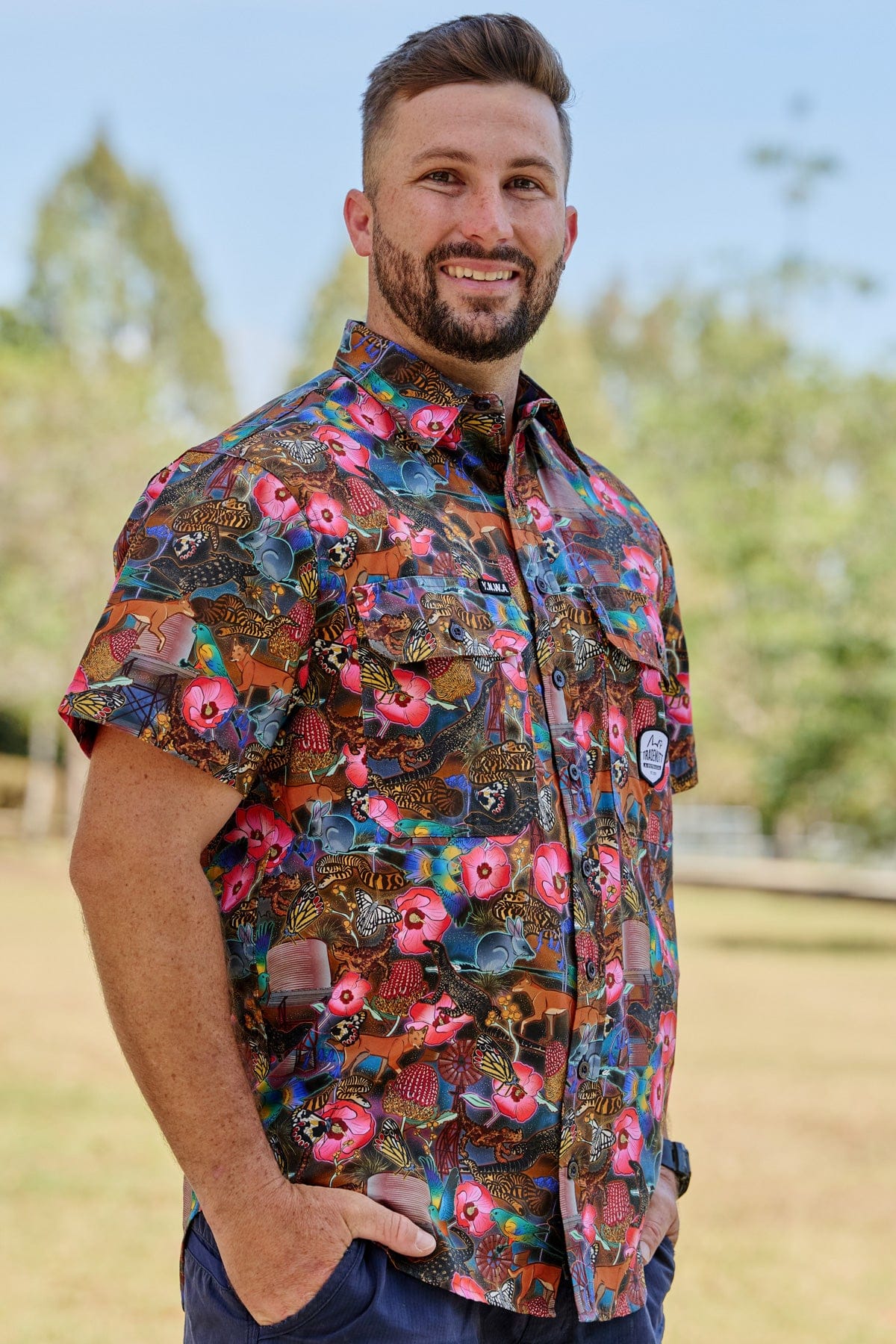 TradeMutt Workshirt Men's Goanna Getcha Short Sleeve Work Shirt Men's Goanna Getcha Short Sleeve Work Shirt