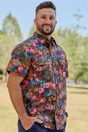 TradeMutt Workshirt Men's Goanna Getcha Short Sleeve Work Shirt Men's Goanna Getcha Short Sleeve Work Shirt