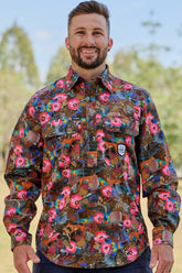 Men's Goanna Getcha Half Button Work Shirt