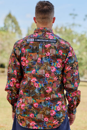 TradeMutt Workshirt Men's Goanna Getcha Half Button Work Shirt Men's Goanna Getcha Half Button Work Shirt