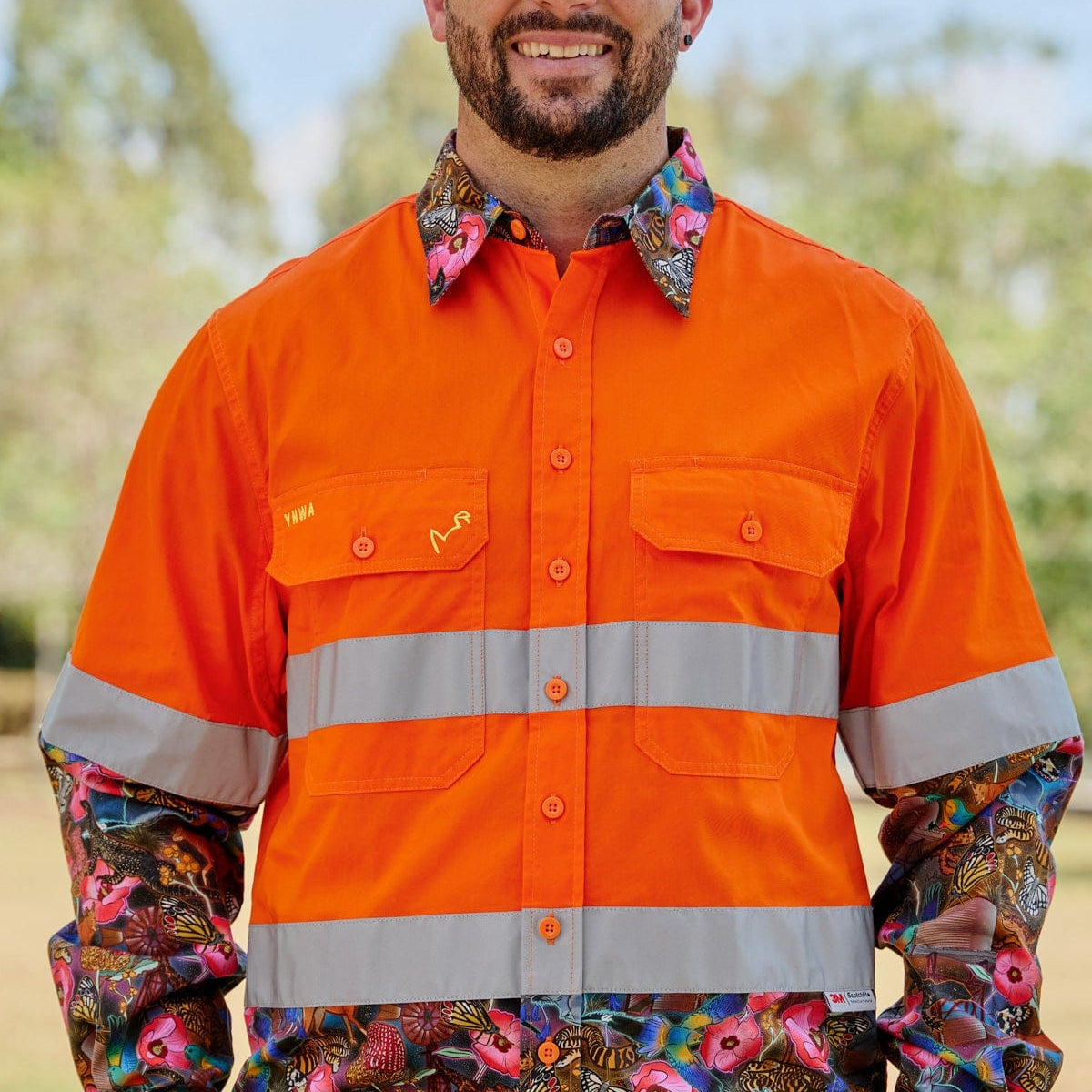 Men's Goanna Getcha Orange Day/Night Hi Vis Work Shirt