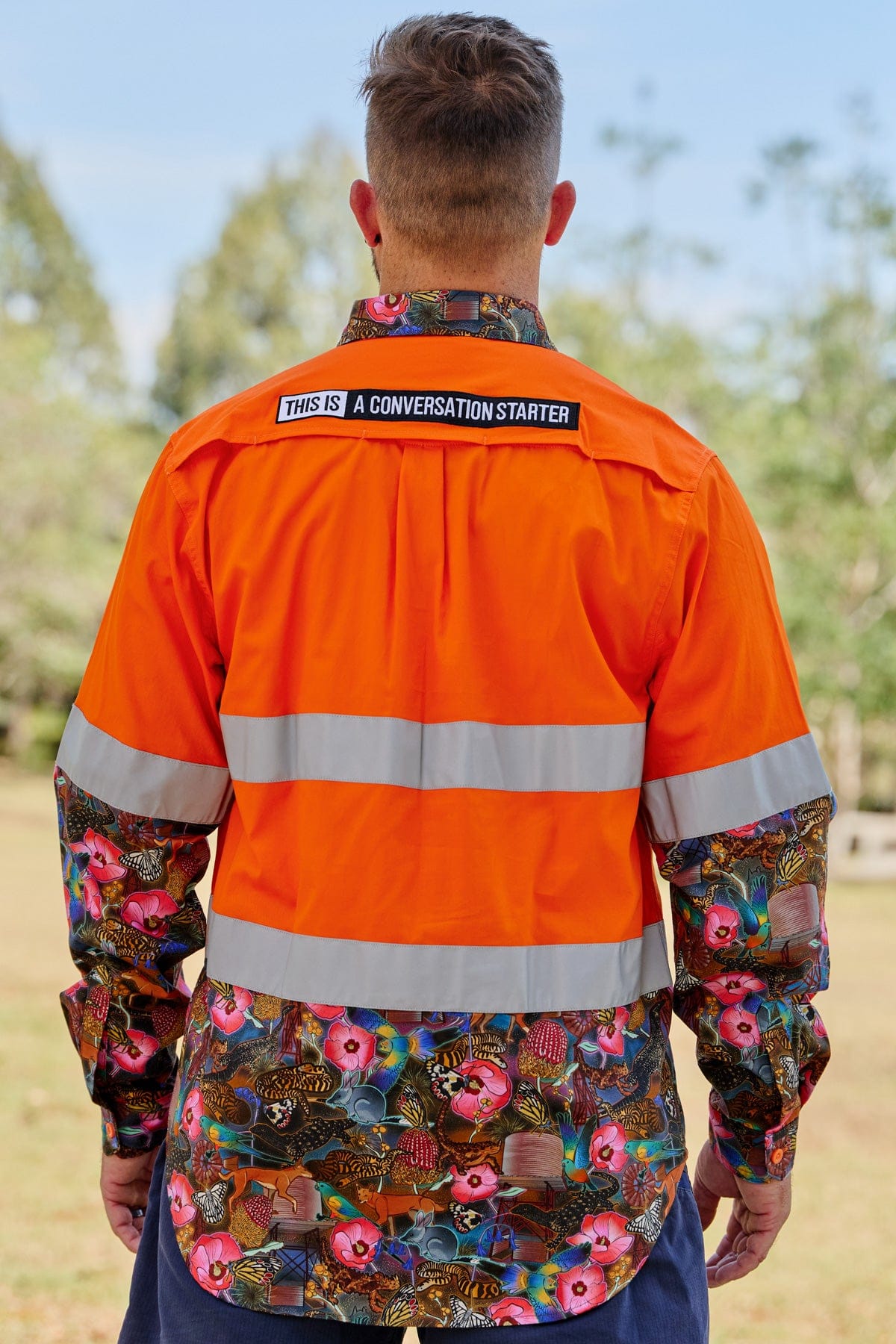 Men's Goanna Getcha Orange Day/Night Hi Vis Work Shirt