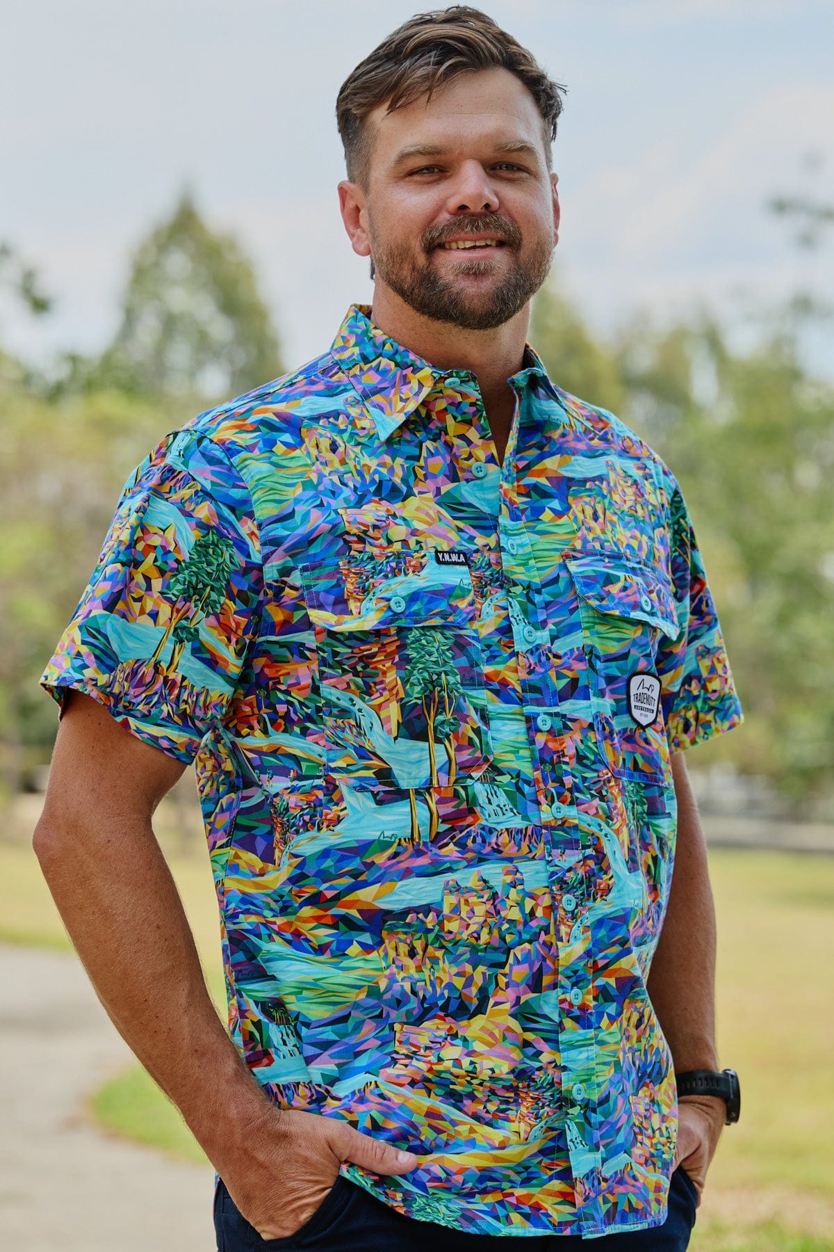 TradeMutt Workshirt Men's Daydreamin' Short Sleeve Work Shirt Men's Daydreamin' Short Sleeve Work Shirt