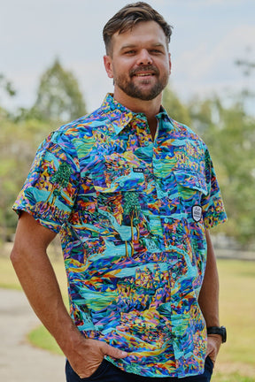 TradeMutt Workshirt Men's Daydreamin' Short Sleeve Work Shirt Men's Daydreamin' Short Sleeve Work Shirt