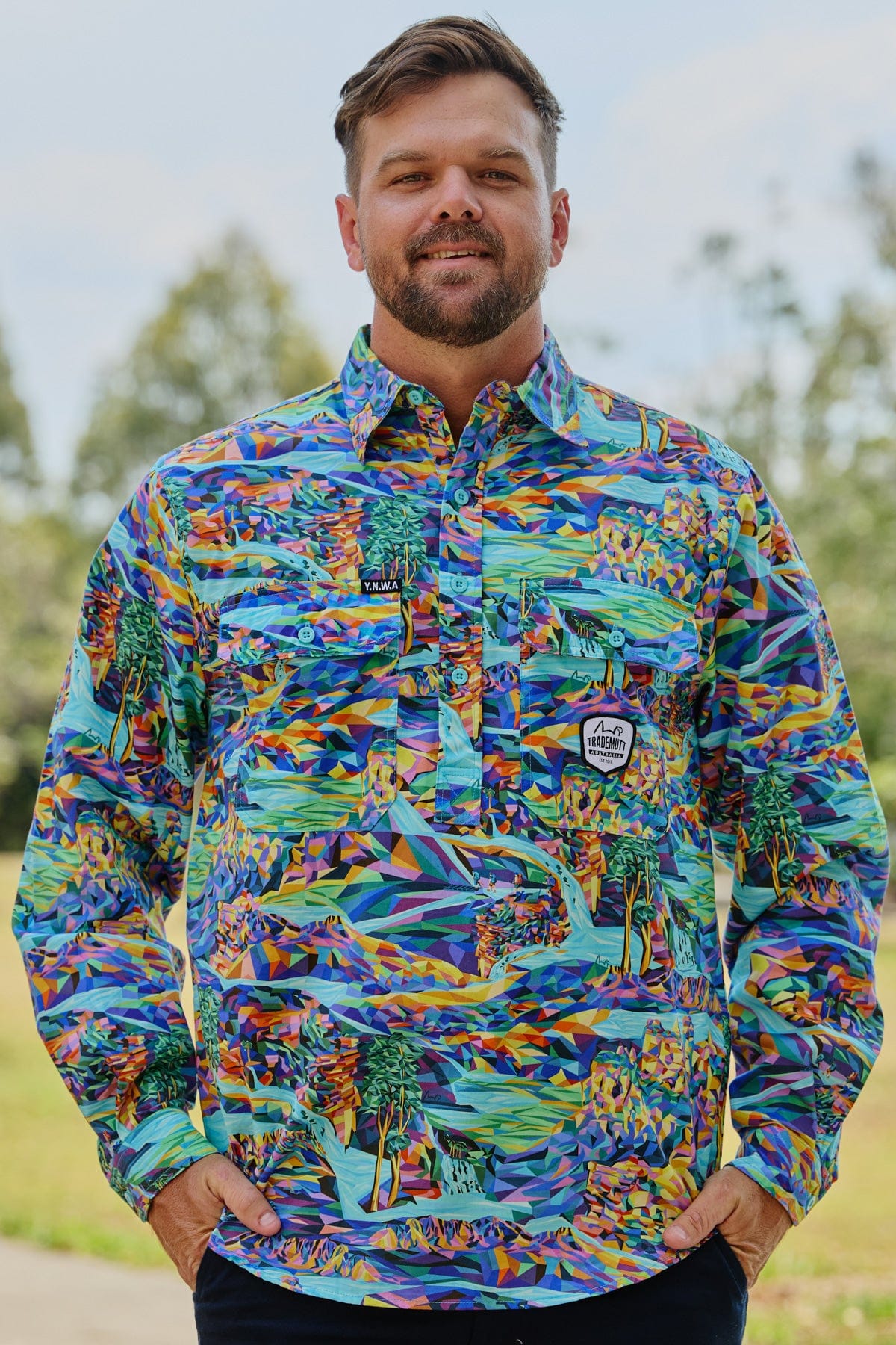 Men's Daydreamin' Half Button Work Shirt