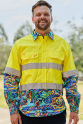 Men's Daydreamin' Yellow Day/Night Hi Vis Work Shirt