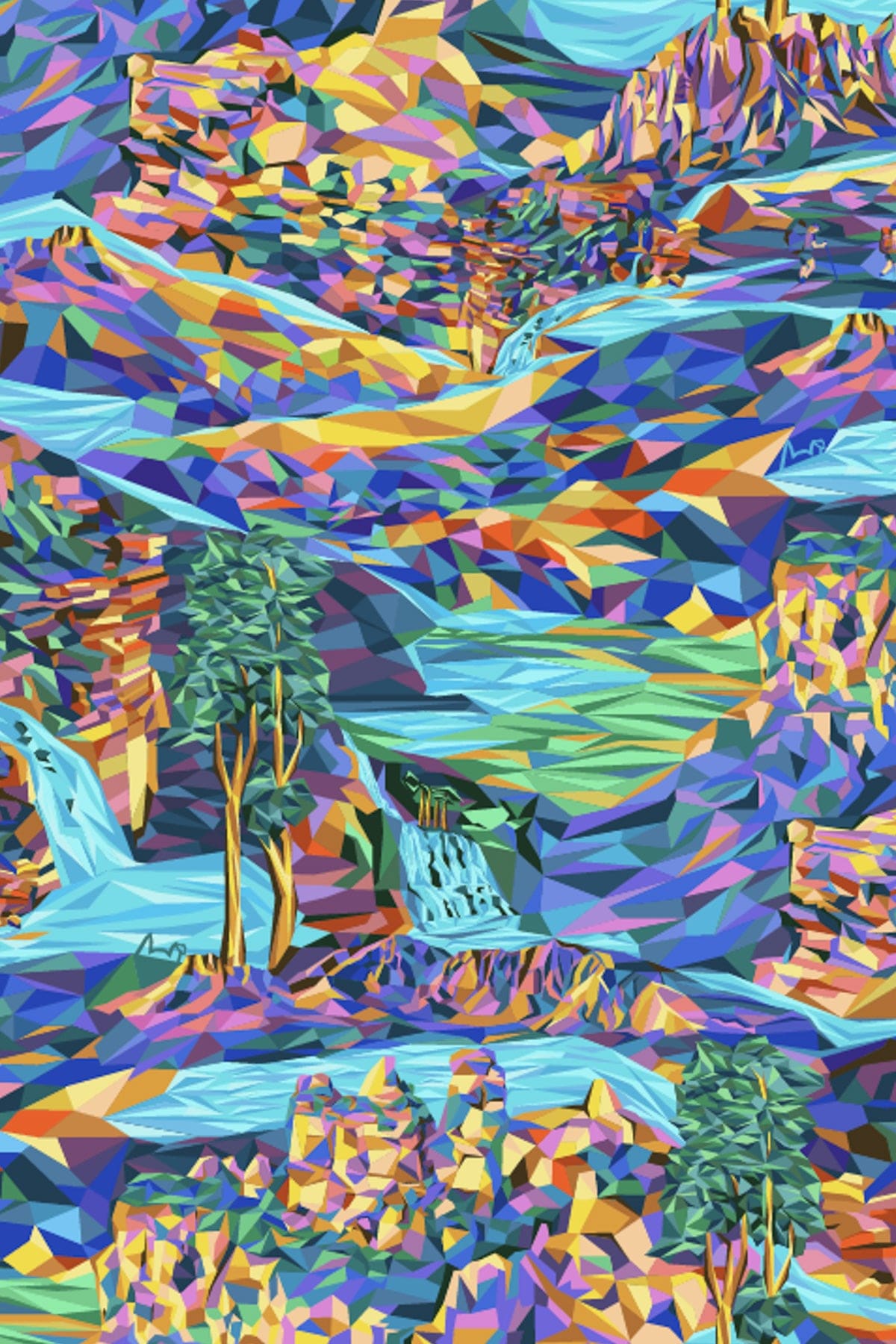 Unisex Daydreamin' Sleeve Print Short Sleeve Polo