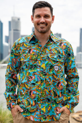 TradeMutt Workshirt Men's Lightweight Big Thing Energy Full Button Work Shirt Men's Lightweight Big Thing Energy Full Button Work Shirt