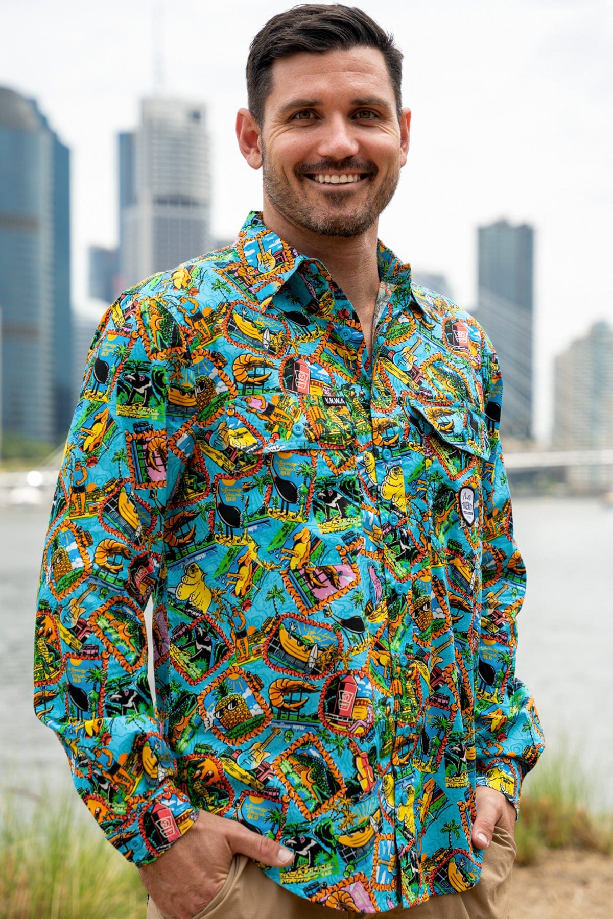 TradeMutt Workshirt Men's Lightweight Big Thing Energy Full Button Work Shirt Men's Lightweight Big Thing Energy Full Button Work Shirt