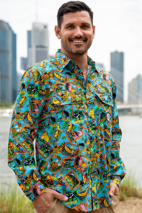 TradeMutt Workshirt Men's Lightweight Big Thing Energy Full Button Work Shirt Men's Lightweight Big Thing Energy Full Button Work Shirt