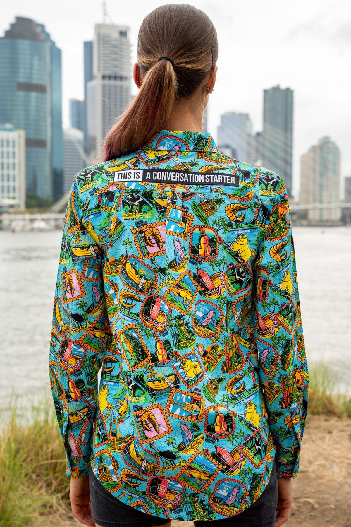 TradeMutt Workshirt Women's Lightweight Big Thing Energy Full Button Work Shirt Women's Lightweight Big Thing Energy Full Button Work Shirt