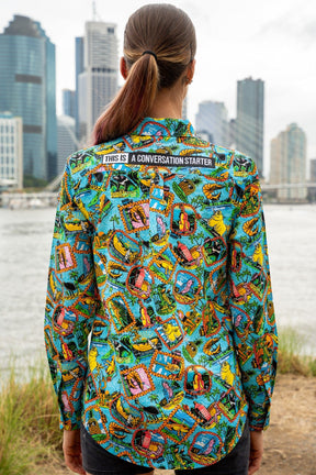 TradeMutt Workshirt Women's Lightweight Big Thing Energy Full Button Work Shirt Women's Lightweight Big Thing Energy Full Button Work Shirt