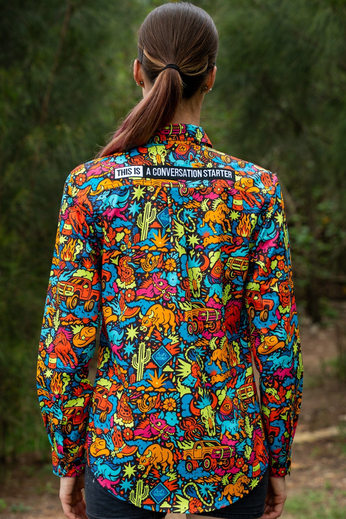 TradeMutt Workshirt Women's Shindig Shenanigans Full Button Work Shirt Women's Shindig Shenanigans Full Button Work Shirt