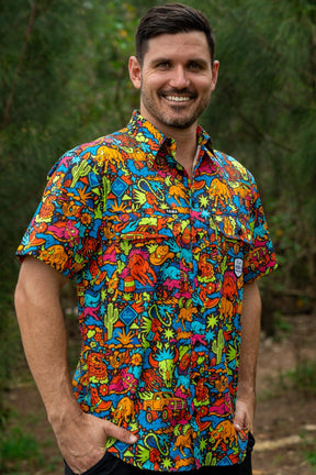 TradeMutt Workshirt Men's Shindig Shenanigans Short Sleeve Work Shirt Men's Shindig Shenanigans Short Sleeve Work Shirt