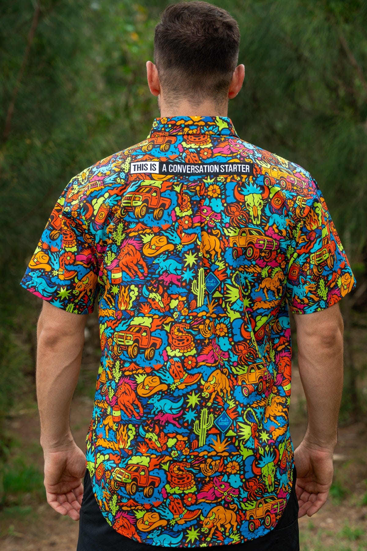TradeMutt Workshirt Men's Shindig Shenanigans Short Sleeve Work Shirt Men's Shindig Shenanigans Short Sleeve Work Shirt