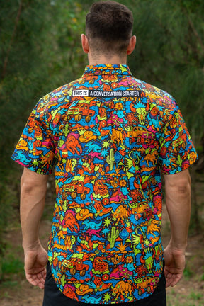 TradeMutt Workshirt Men's Shindig Shenanigans Short Sleeve Work Shirt Men's Shindig Shenanigans Short Sleeve Work Shirt