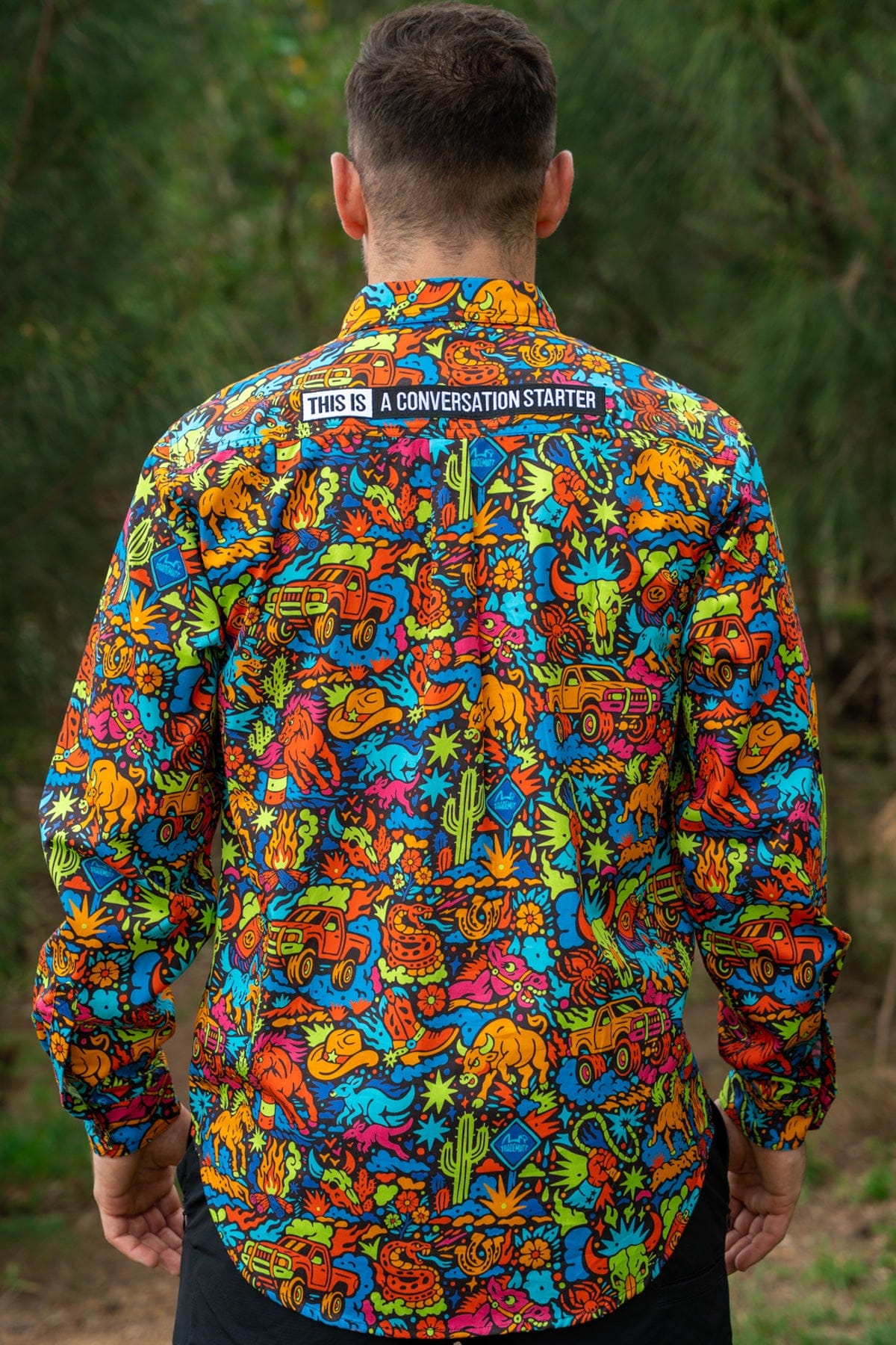 TradeMutt Workshirt Men's Shindig Shenanigans Half Button Work Shirt Men's Shindig Shenanigans Half Button Work Shirt
