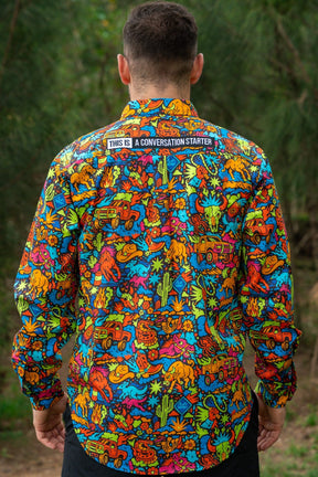TradeMutt Workshirt Men's Shindig Shenanigans Half Button Work Shirt Men's Shindig Shenanigans Half Button Work Shirt