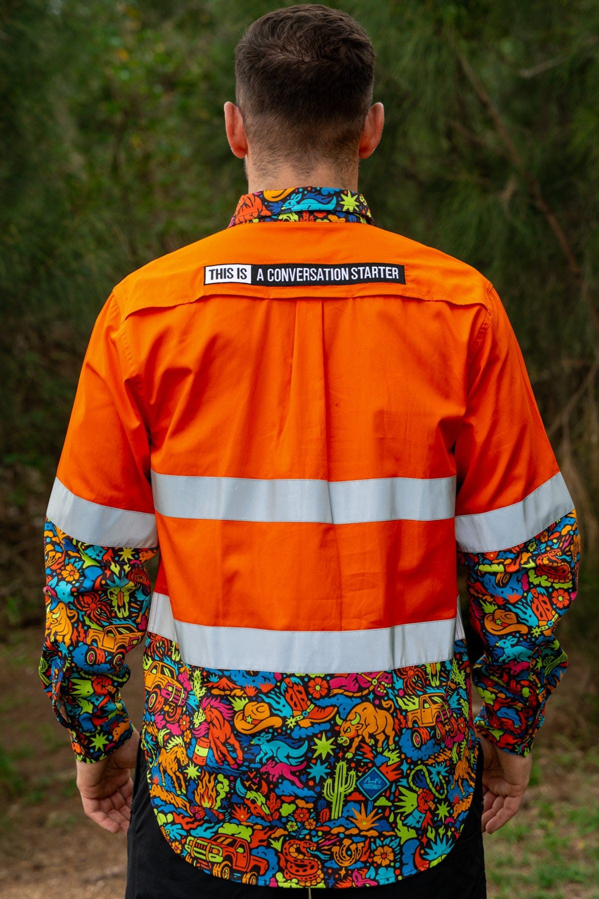 Men's Shindig Shenanigans Orange Day/Night Hi Vis Work Shirt