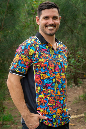 TradeMutt Polo Unisex Shindig Shenanigans Short Sleeve Polo Unisex Shindig Shenanigans Short Sleeve Polo