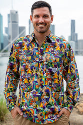 Men's Thunderstruck Half Button Work Shirt