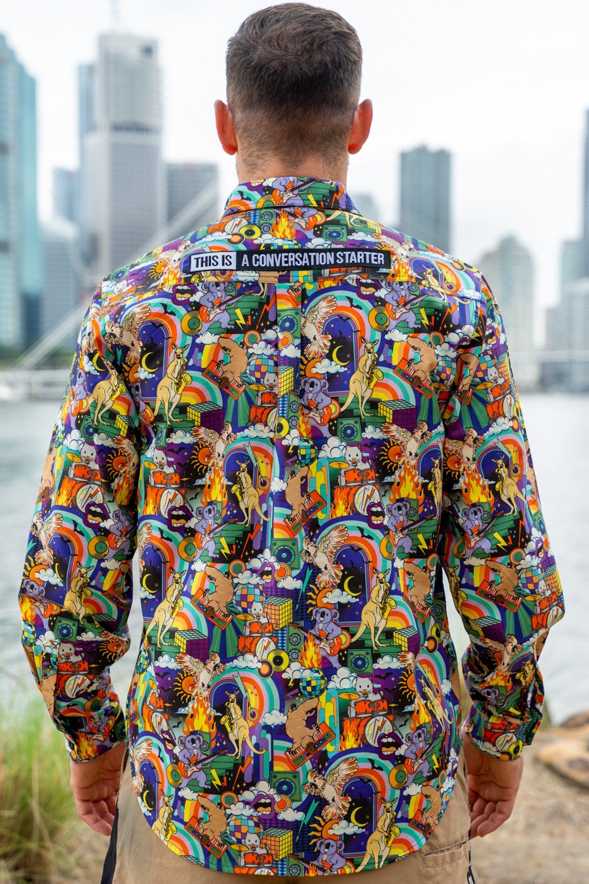 Men's Thunderstruck Half Button Work Shirt