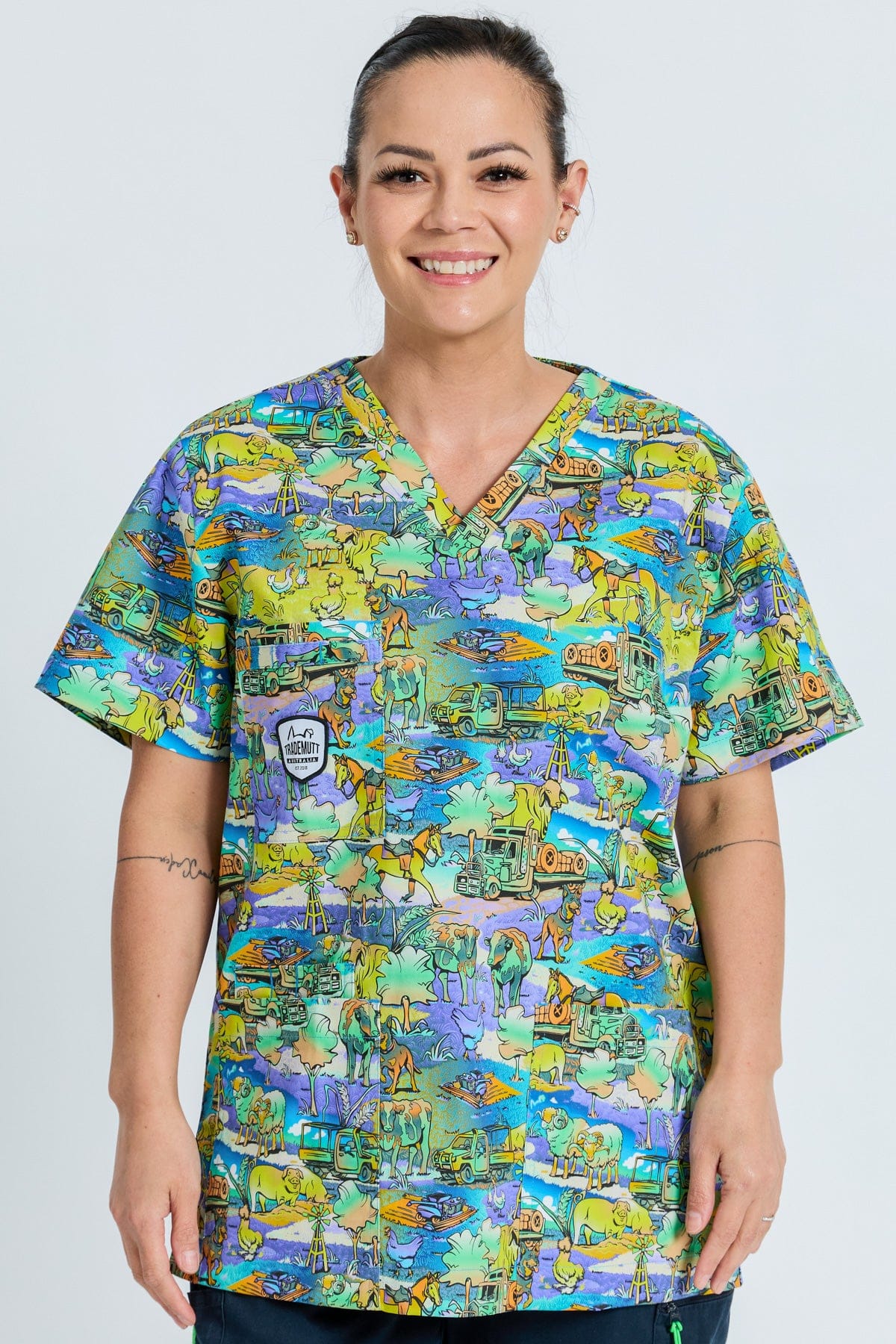 Cracka' Dawn Unisex Scrub Top