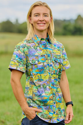 TradeMutt Workshirt Women's Cracka' Dawn Short Sleeve Work Shirt Women's Cracka' Dawn Short Sleeve Work Shirt