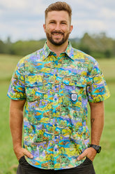 TradeMutt Workshirt Men's Cracka' Dawn Short Sleeve Work Shirt Men's Cracka' Dawn Short Sleeve Work Shirt