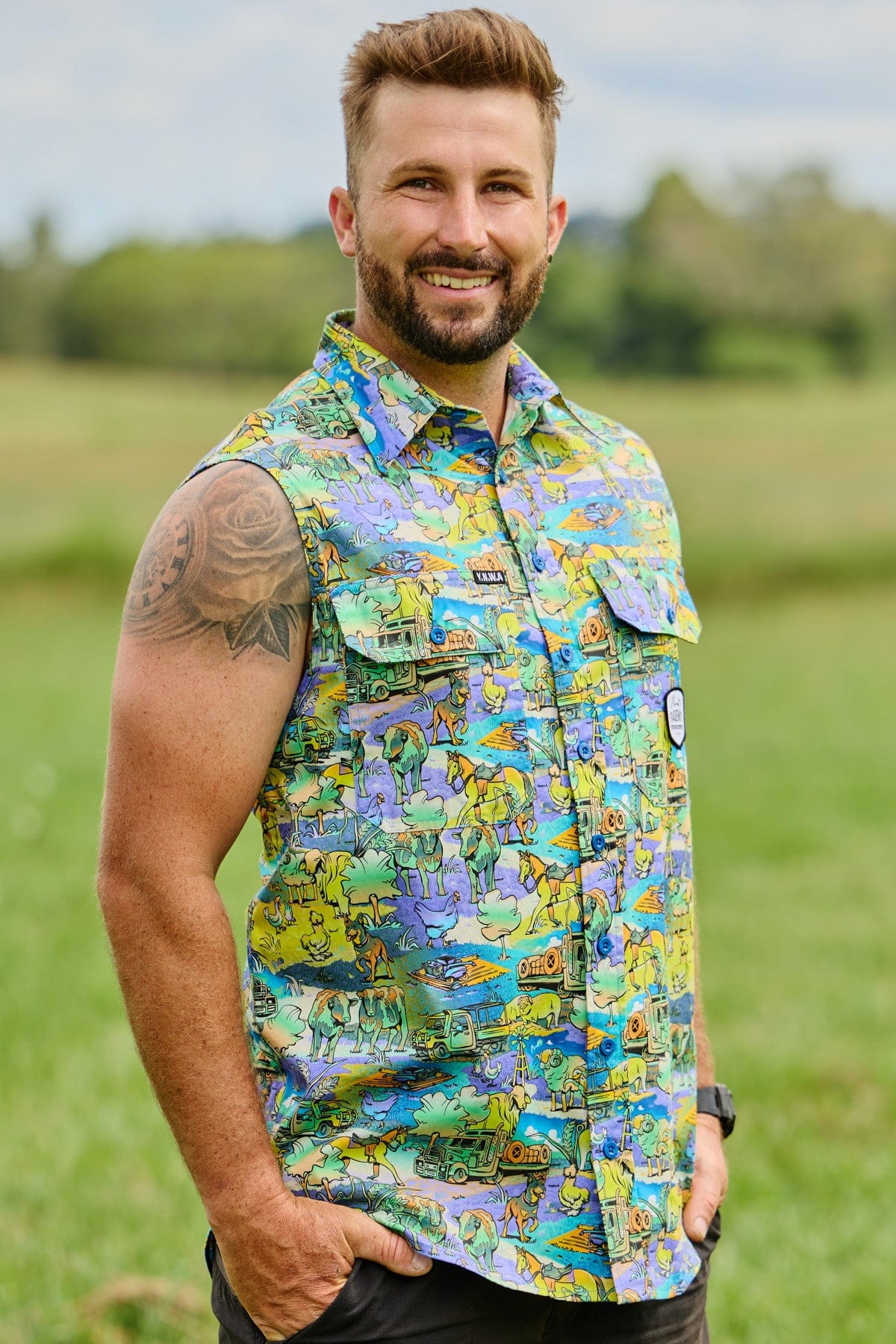 Cracka' Dawn Territory Sleeve Work Shirt