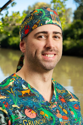 TradeMutt Scrubs Stop Croc & Roll Scrub Cap TradeMutt Scrubs & Scrub Caps 22225