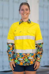 Women's The Big Smoke Yellow Day/Night Hi Vis Work Shirt