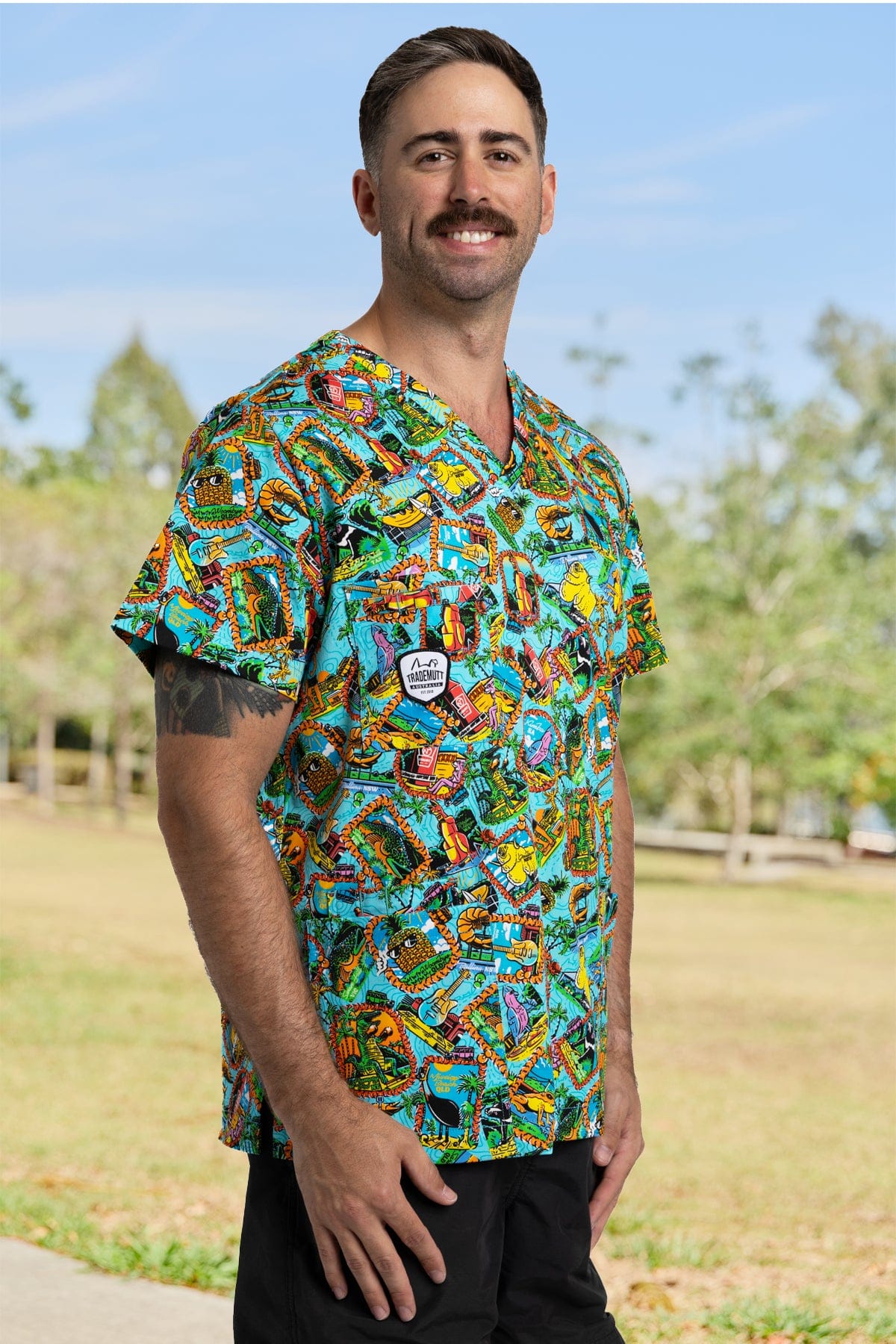 TradeMutt Workshirt Big Thing Energy Unisex Scrub Top Big Thing Energy Unisex Scrub Top