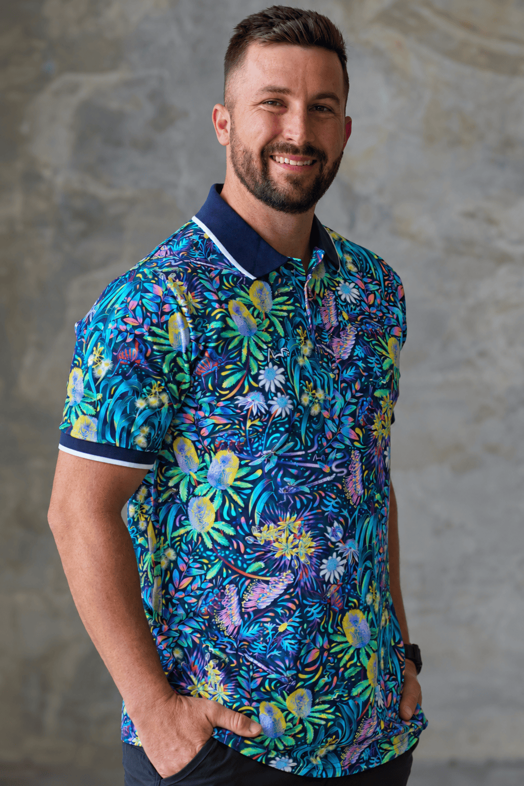 TradeMutt Cotton Polo Men's True Blue Mountains Cotton Short Sleeve Polo Men's True Blue Mountains Cotton Polo | TradeMutt
