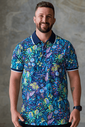 TradeMutt Cotton Polo Men's True Blue Mountains Cotton Short Sleeve Polo Men's True Blue Mountains Cotton Polo | TradeMutt