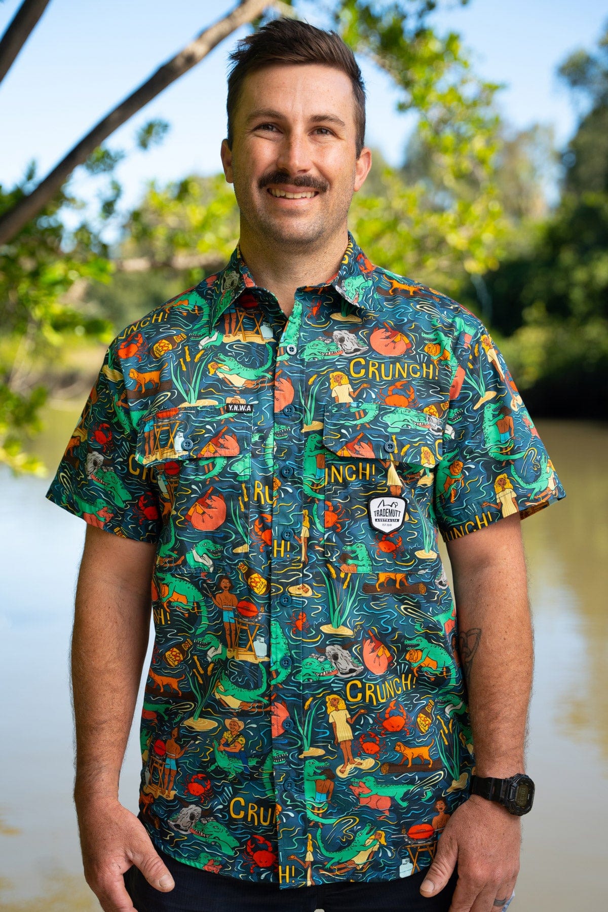 Men's Stop Croc & Roll Short Sleeve Work Shirt