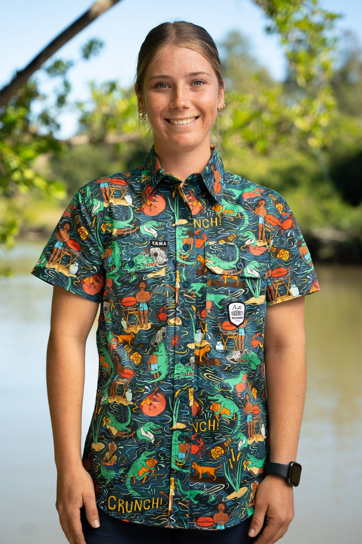 Women's Stop Croc & Roll Short Sleeve Work Shirt