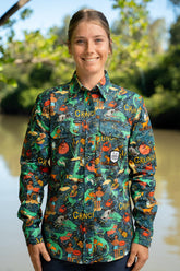 Women's Stop Croc & Roll Full Button Work Shirt