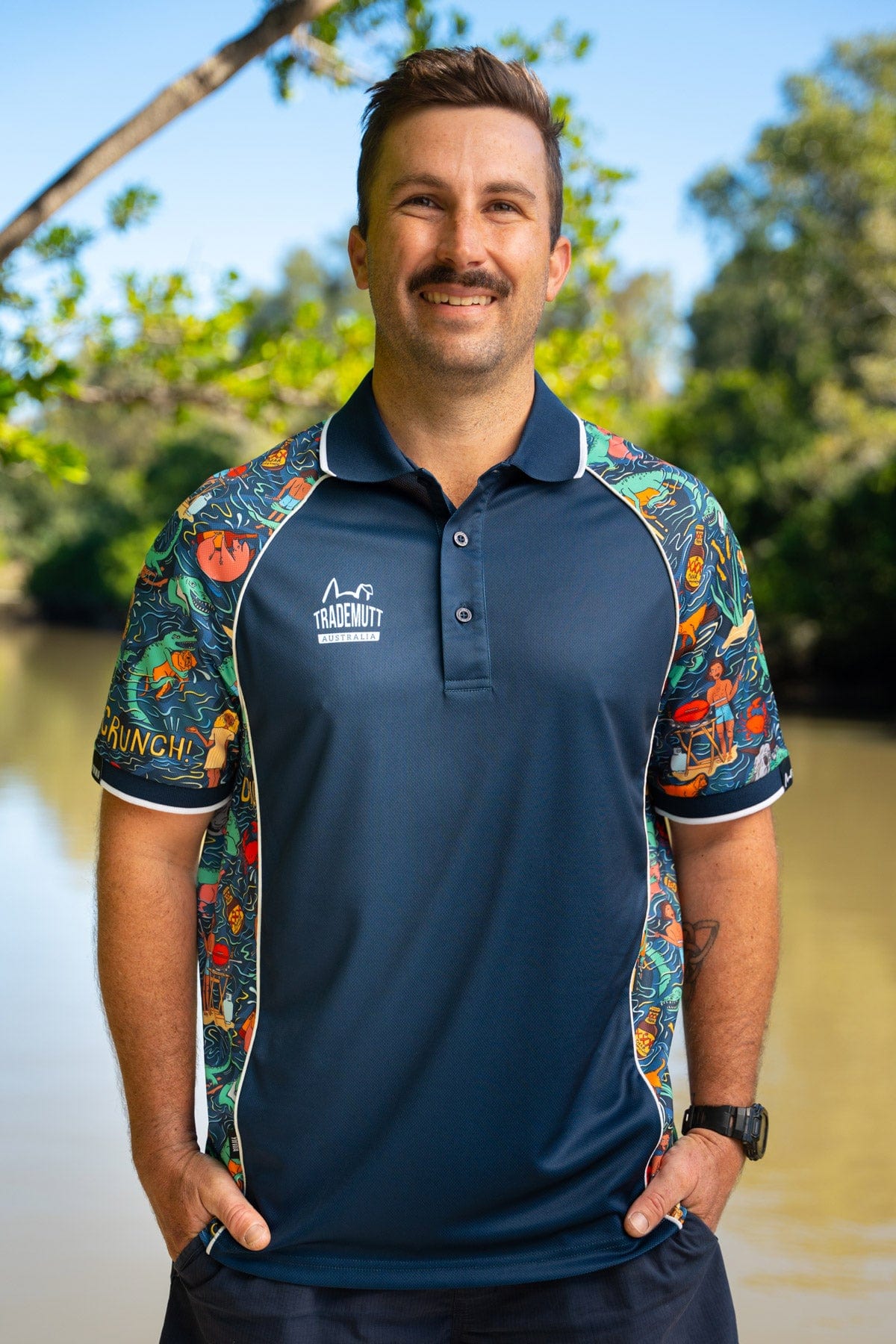 Unisex Stop Croc & Roll Short Sleeve Polo
