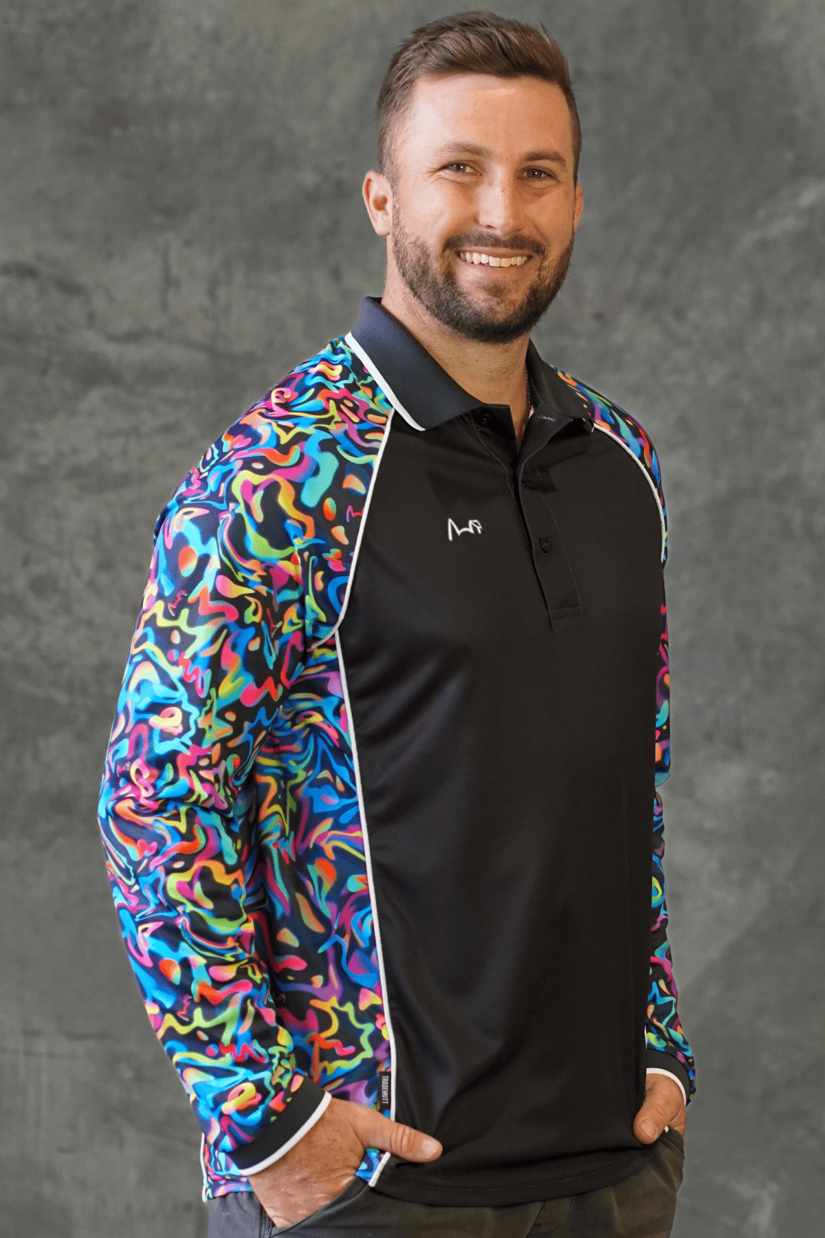 TradeMutt Polo Unisex Charcoal Pearler Long Sleeve Polo Unisex Charcoal Pearler Long Sleeve Polo | TradeMutt