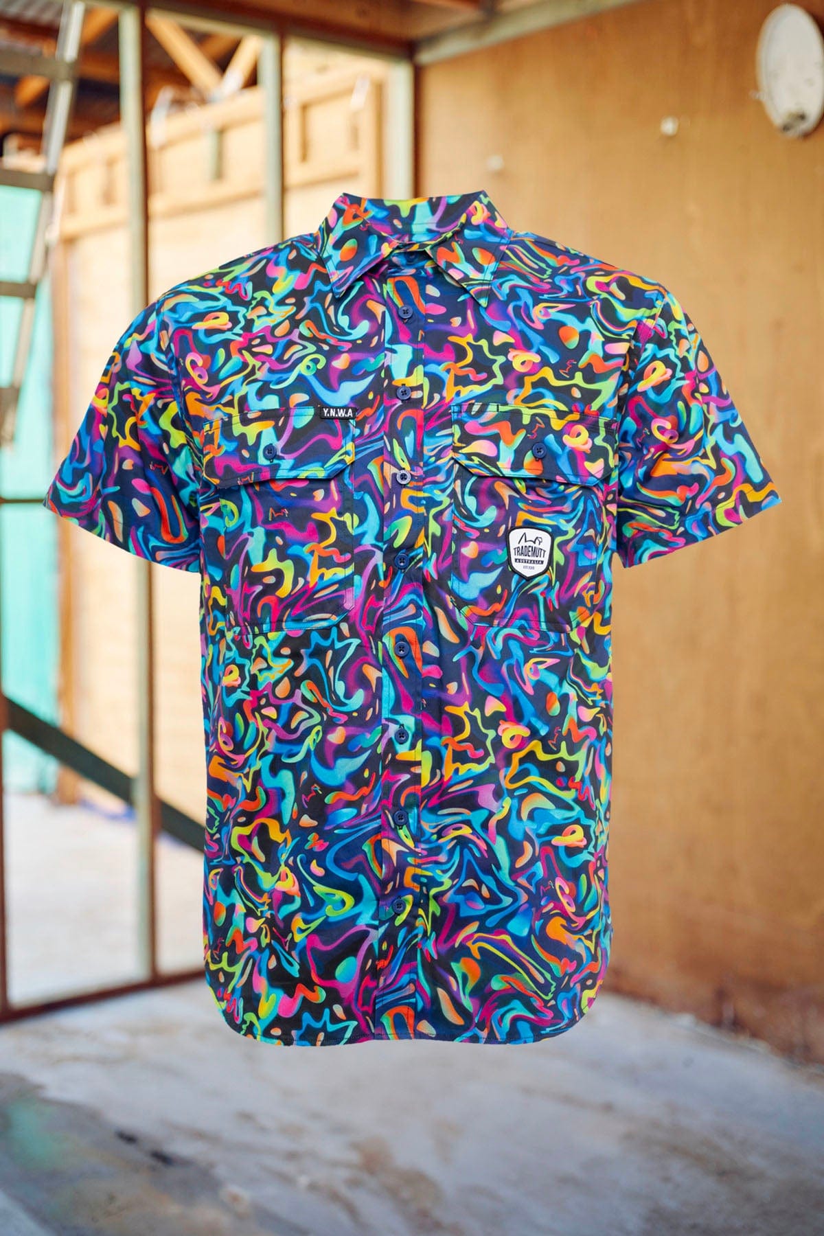 TradeMutt Workshirt Men's Pearler Full Button Short Sleeve Work Shirt Men's Pearler Short Sleeve Workshirt | TradeMutt Workshirts