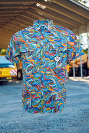 TradeMutt Workshirt Men's Snazzy Full Button Short Sleeve Work Shirt Men's Snazzy Short Sleeve Workshirt | TradeMutt Workshirts