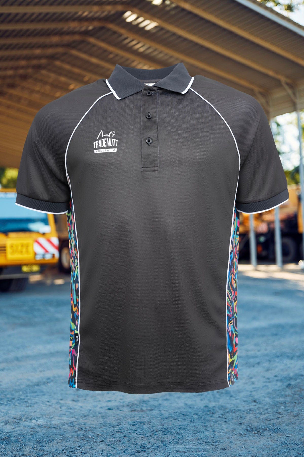 TradeMutt Polo Unisex Charcoal Pearler Polo Unisex RPET Pearler Charcoal Polo | TradeMutt Workshirts