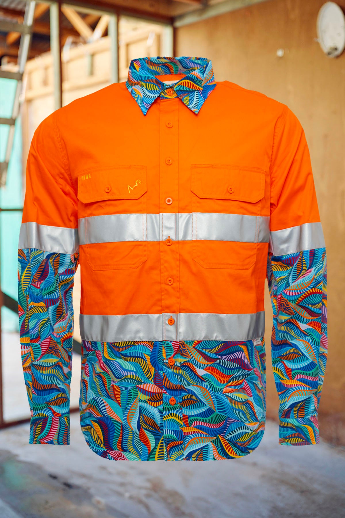 Men's Snazzy Orange Day/Night Hi Vis 2.0 Full Button Work Shirt