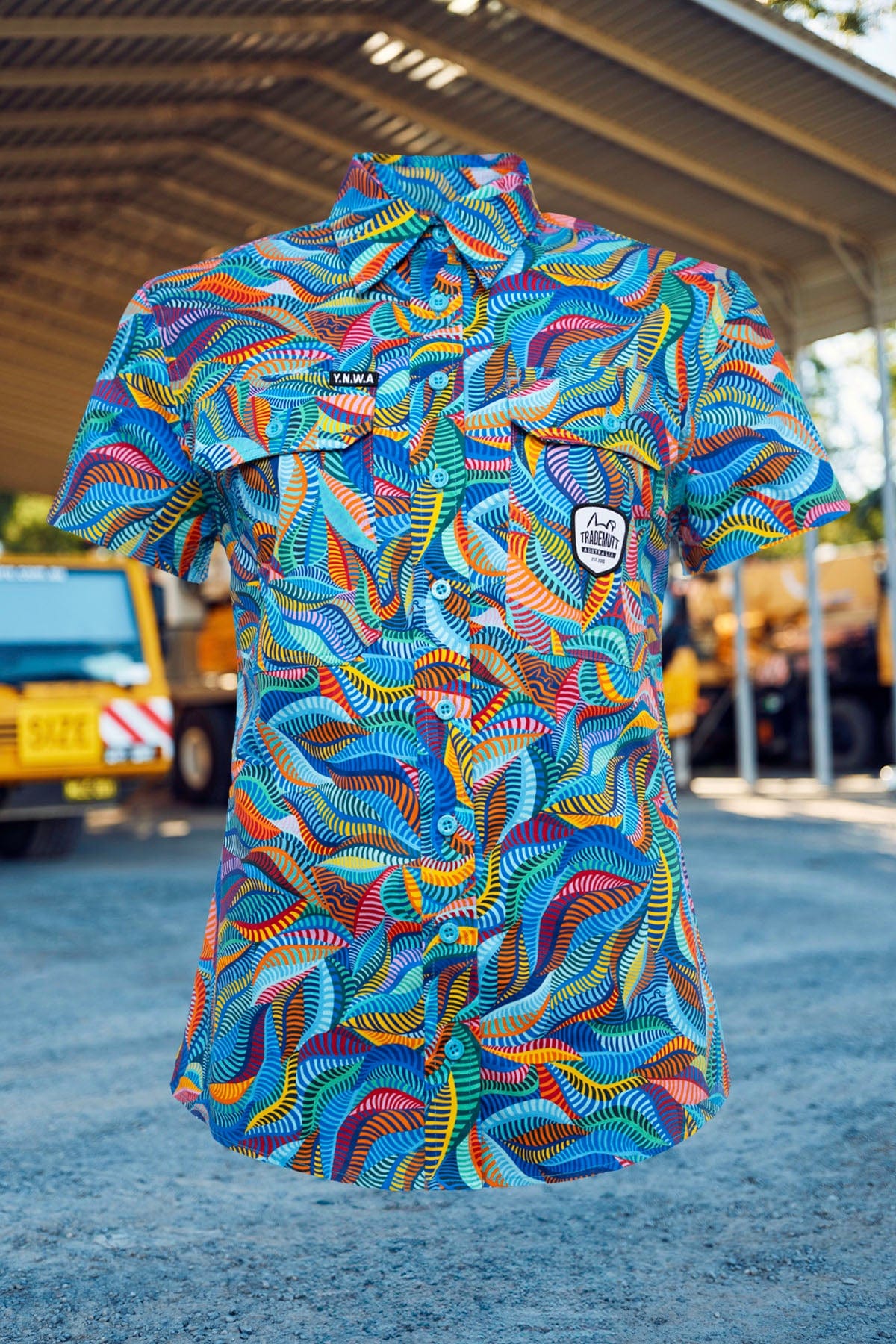 TradeMutt Workshirt Women's Snazzy Full Button Short Sleeve Work Shirt Women's Snazzy Short Sleeve Workshirt | TradeMutt Workshirts