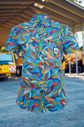 TradeMutt Workshirt Women's Snazzy Full Button Short Sleeve Work Shirt Women's Snazzy Short Sleeve Workshirt | TradeMutt Workshirts