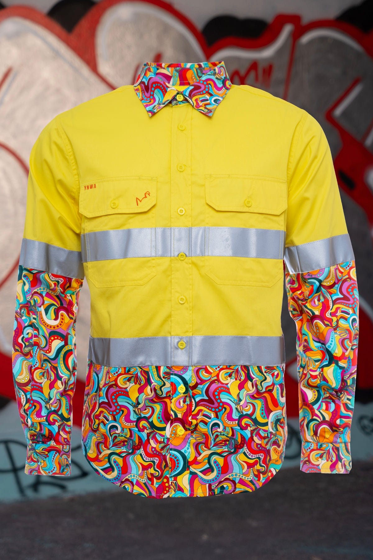 Men's Flocken Oath Yellow Day/Night Hi Vis 2.0 Full Button Workshirt