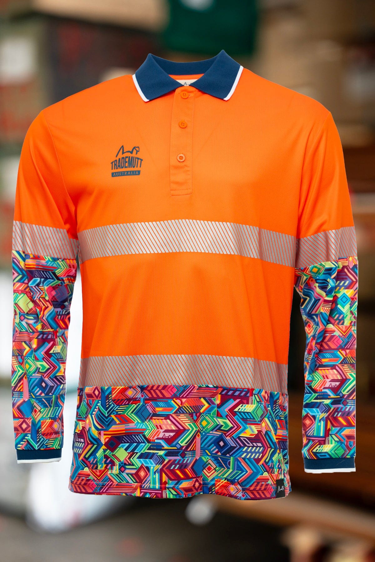 Watts Up Long Sleeve Orange Day/Night Hi Vis Polo